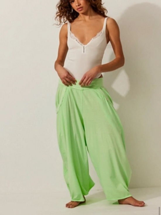 Free People Pants - Free People Light Green Summer Slumber pants L
